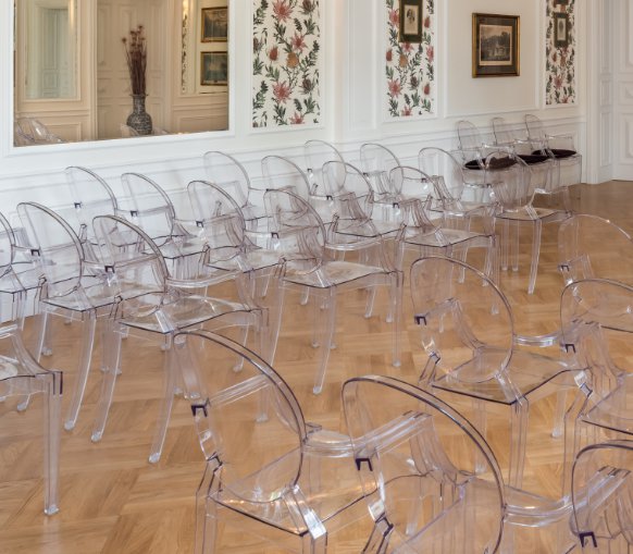 Ghost chairs at Fryderyk Concert Hall Business Conferences Warsaw